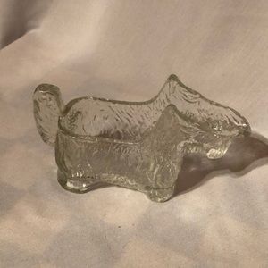 Vintage 1930's Scottie dog creamer by the L. E. Smith Glass Company.